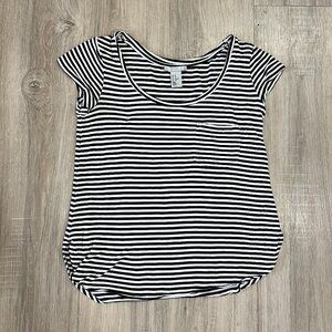 H&M Navy Striped T-Shirt
